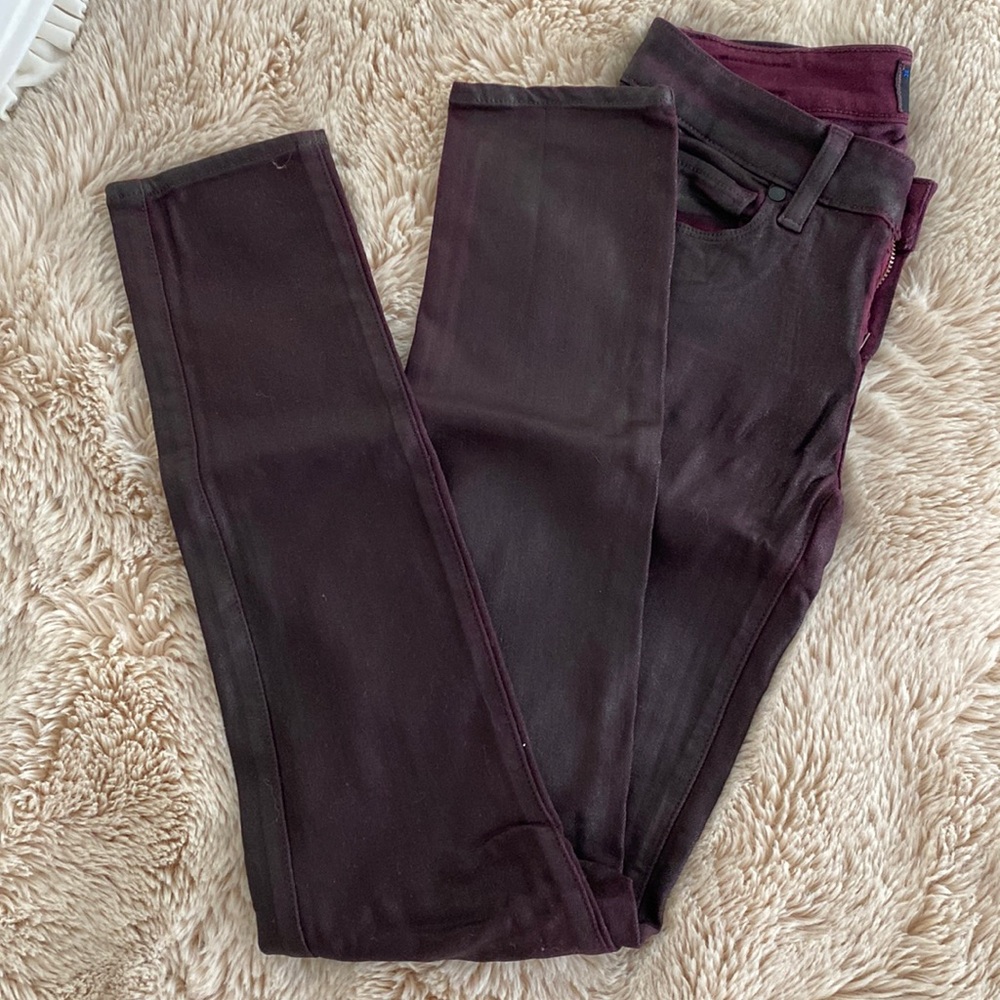 ‘Paige denim’ skinny jeans with a textured faux leather appearance